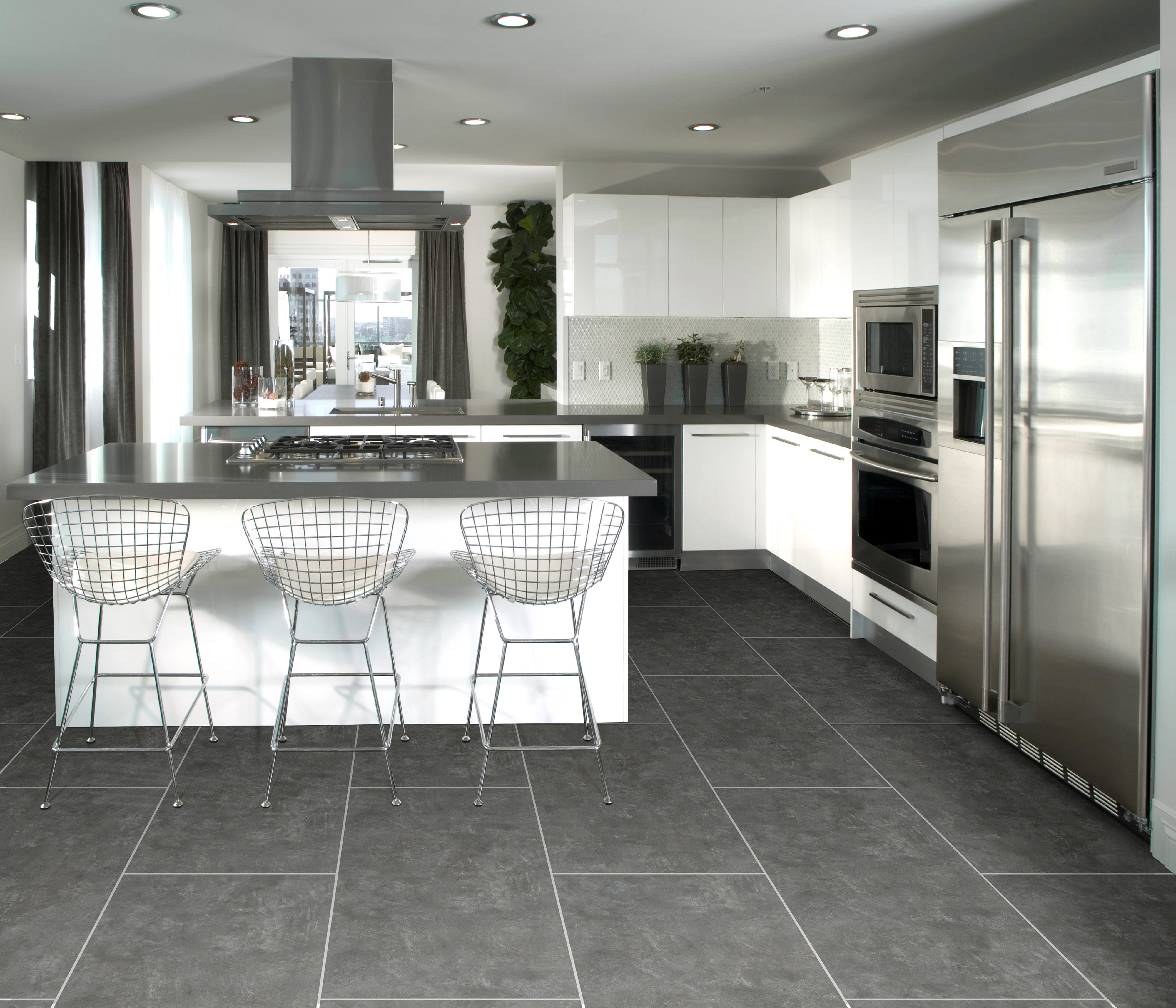 Madison_StoneConcrete(Grout)_Res_RS Tile floor is easy to clean and looks great. Call us today to get a customer flooring installation consultation and quote.